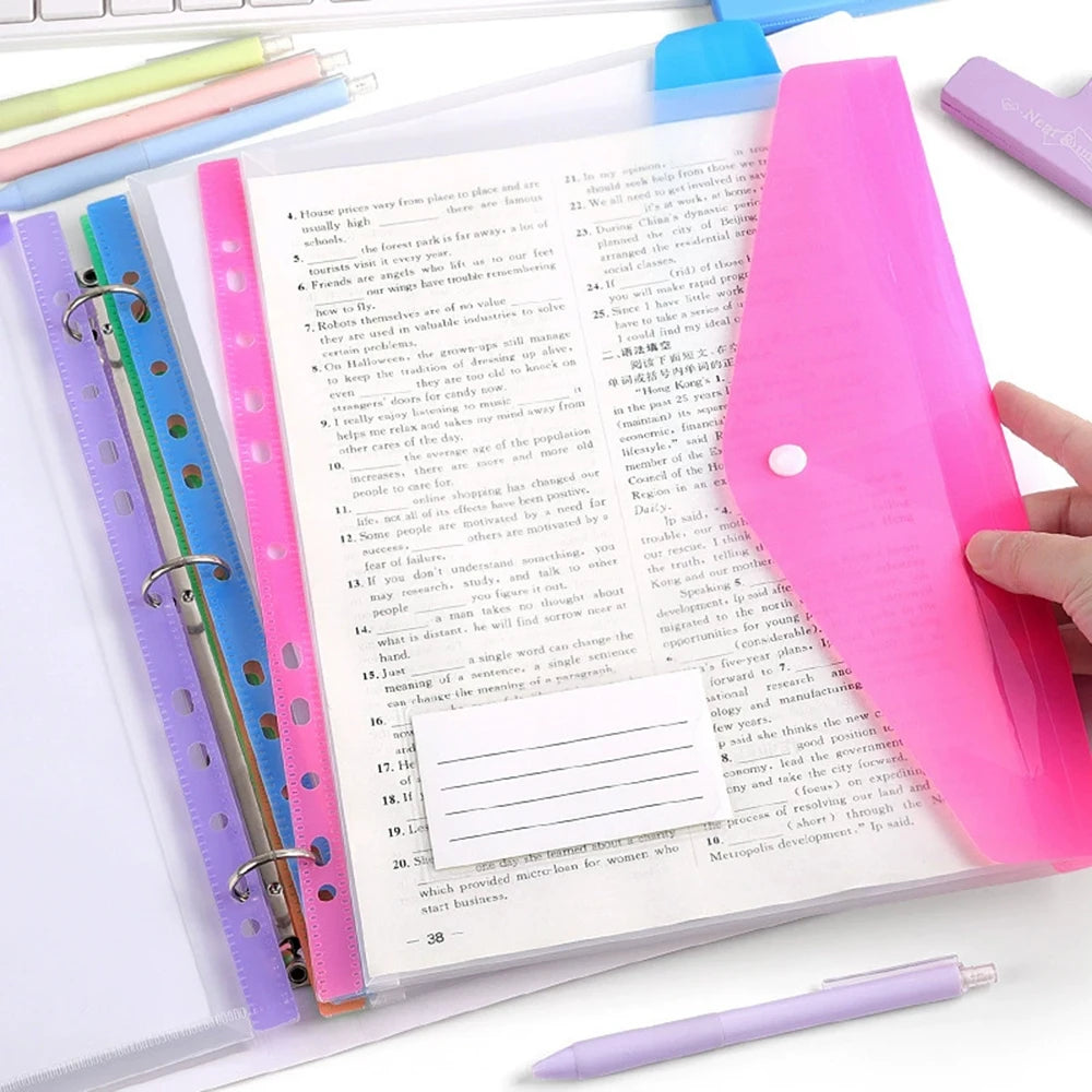 Haile A4 Loose-Leaf File Bags — High-Capacity Expandable Document Folders