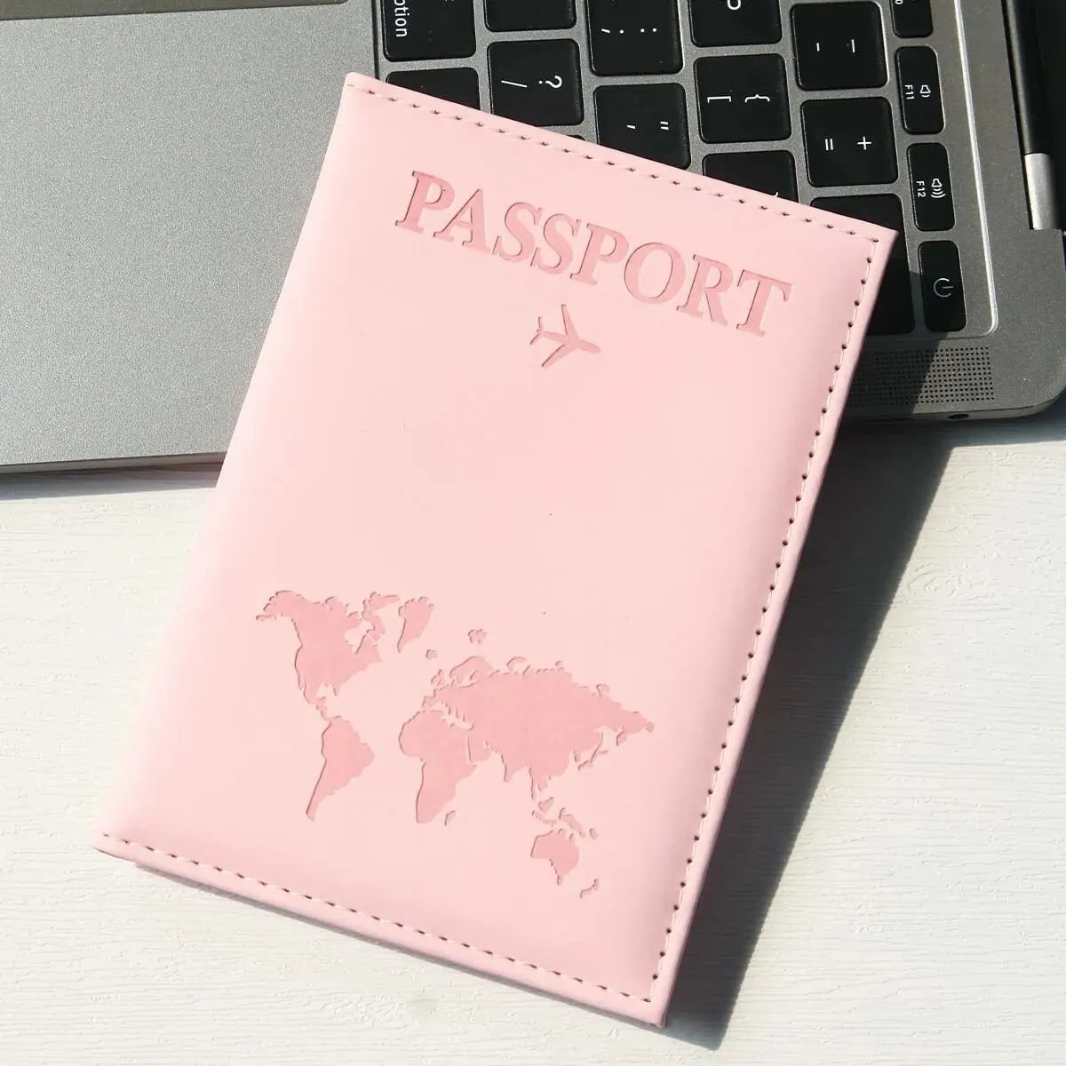 Slim PU Leather Passport Holder — Compact Travel Document Organizer