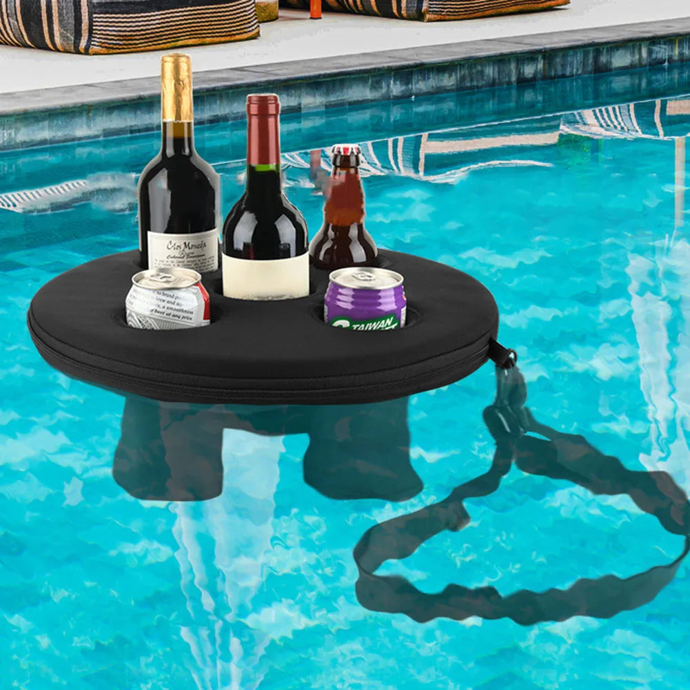 Floating Drink Holder — 5-Hole Foam Beverage Caddy for Pools & Spas