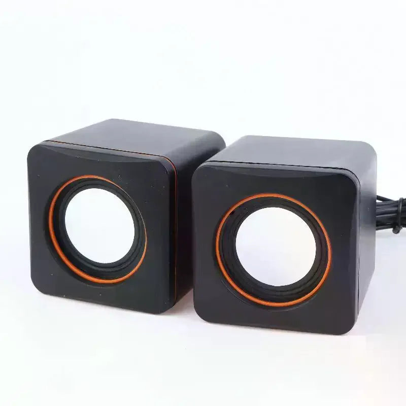 KOQZM USB Computer Speakers — Stereo LED Audio System with Built-in Microphone