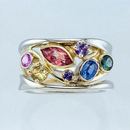 ZHIXUN Quartz Crystal Ionix Ring — Geometric Fashion Jewelry for Women
