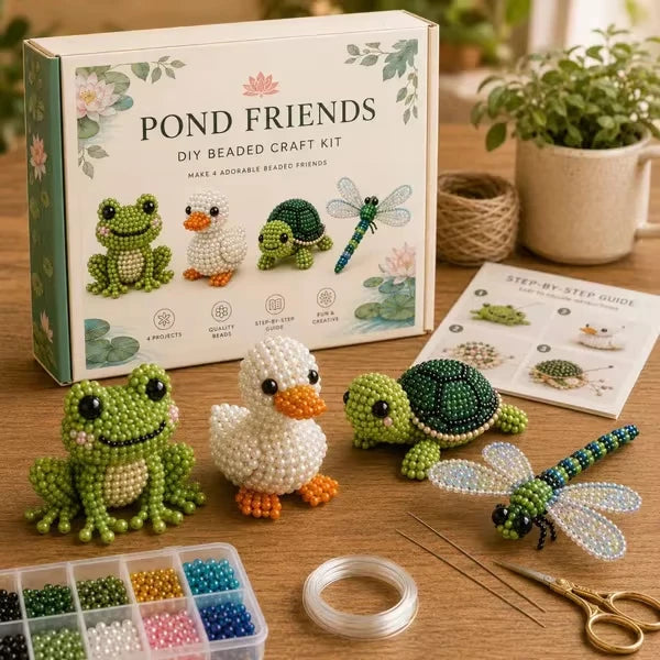 DIY 3D Beaded Animal Craft Kit — Handmade Miniature Decor Set