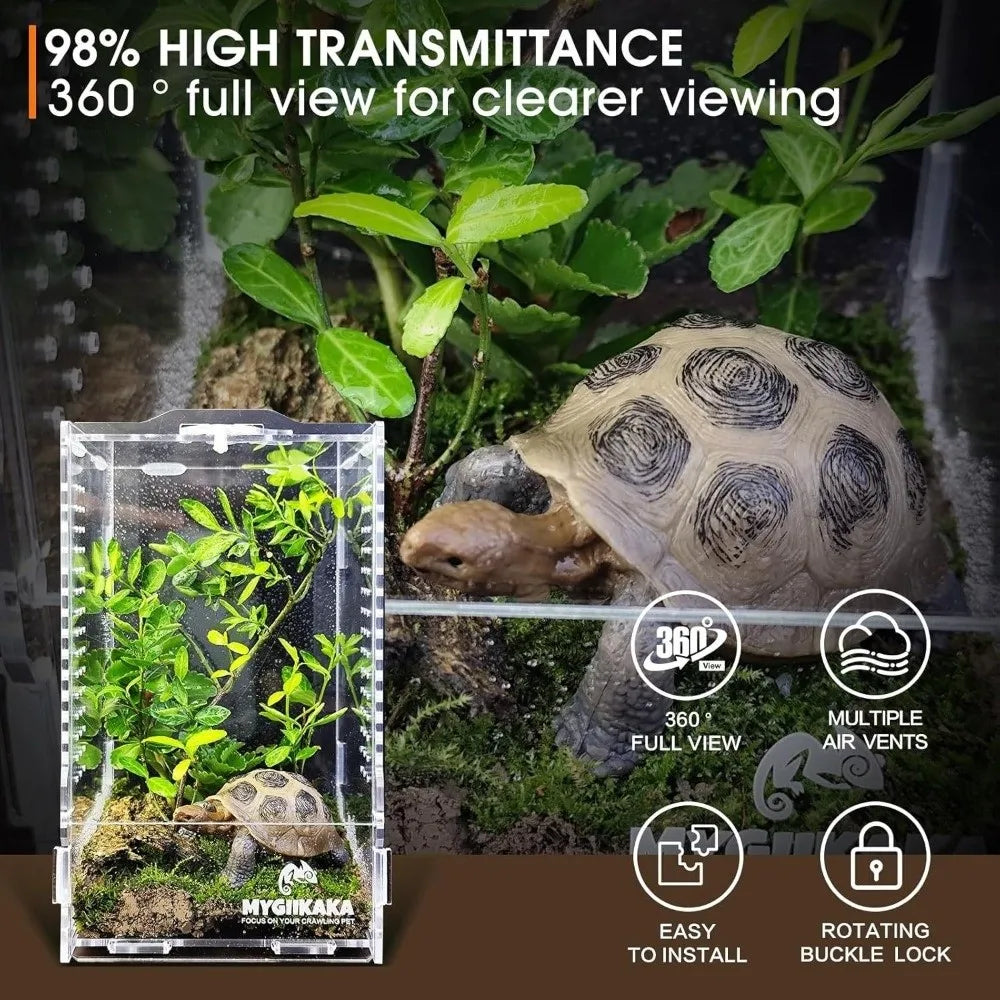 Reptile Terrarium — Transparent Habitat Cage
