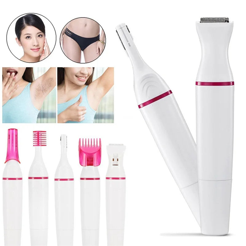 Y-Meiyaa 5-in-1 Electric Epilator — Portable Painless Hair Removal Kit
