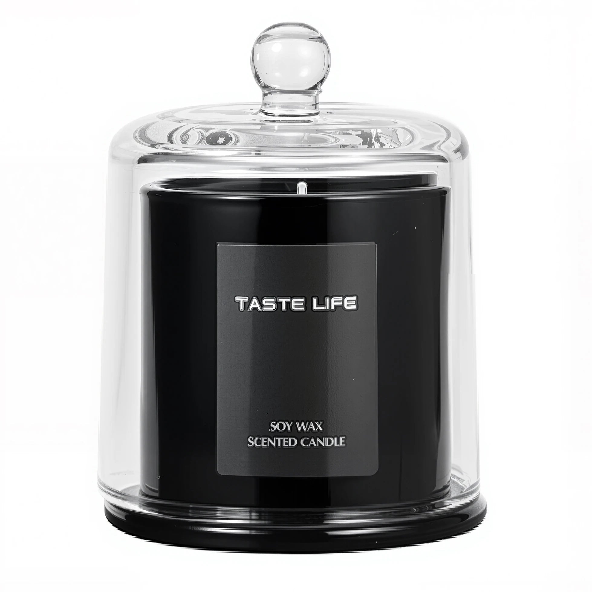 Premium Soy Wax Scented Candle — Aromatherapy with Glass Cloche