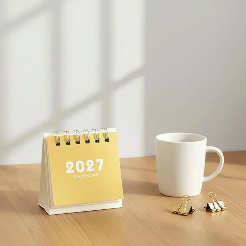 eelhoe 2027 Mini Desk Calendar — Portable Daily Planner for Home and Office