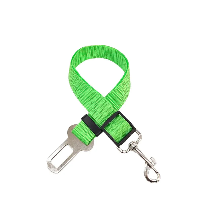 Dog Car Seat Belt Safety Harness — Adjustable Nylon Travel Leash