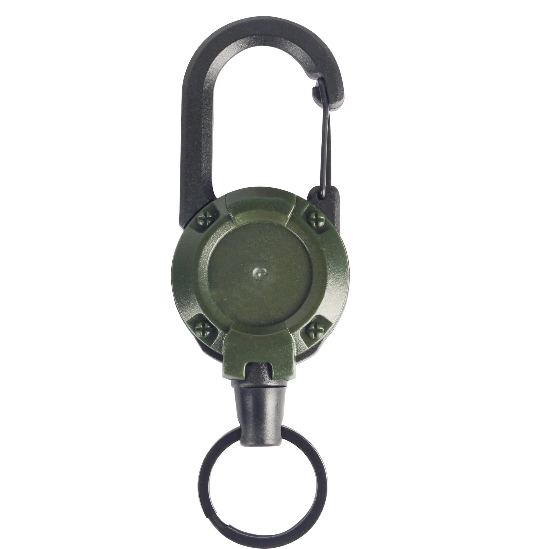 Heavy Duty Retractable Keychain — Durable Carabiner Badge Reel & Key Holder