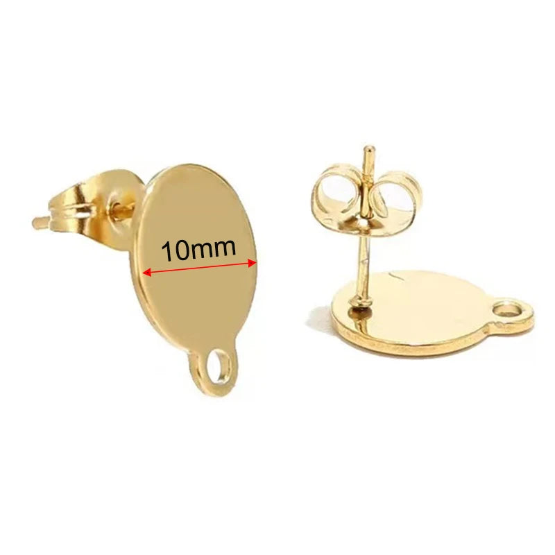 MINGXUAN Stainless Steel Earring Studs — DIY Jewelry Making Base Pins