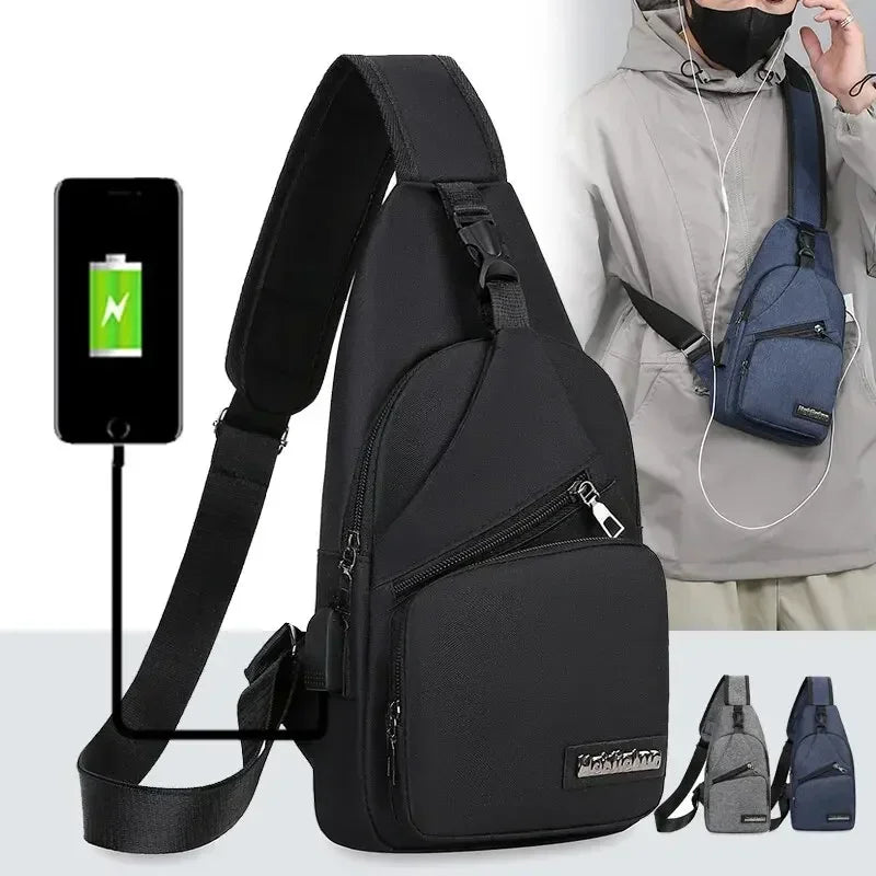 Men's Large Capacity Sling Bag — Outdoor Sports Shoulder Backpack