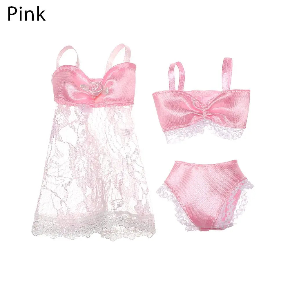 Lace Doll Night Dress Set — Fashionable Pajamas for 25-30cm Dolls