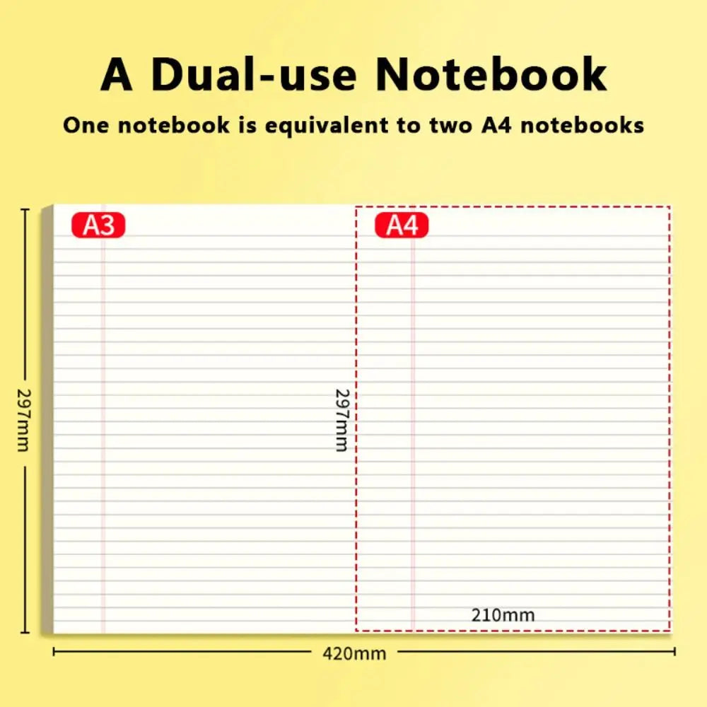 A3 Large Format Notepad — Thickened Paper for Mind Mapping & Planning