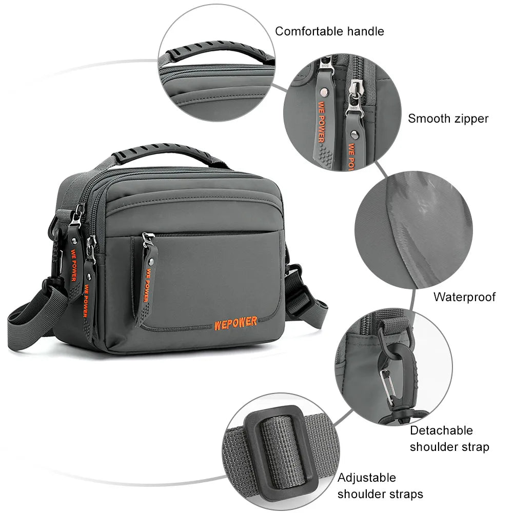 Acoki Messenger Shoulder Bag — Lightweight Multi-Pocket Crossbody Satchel
