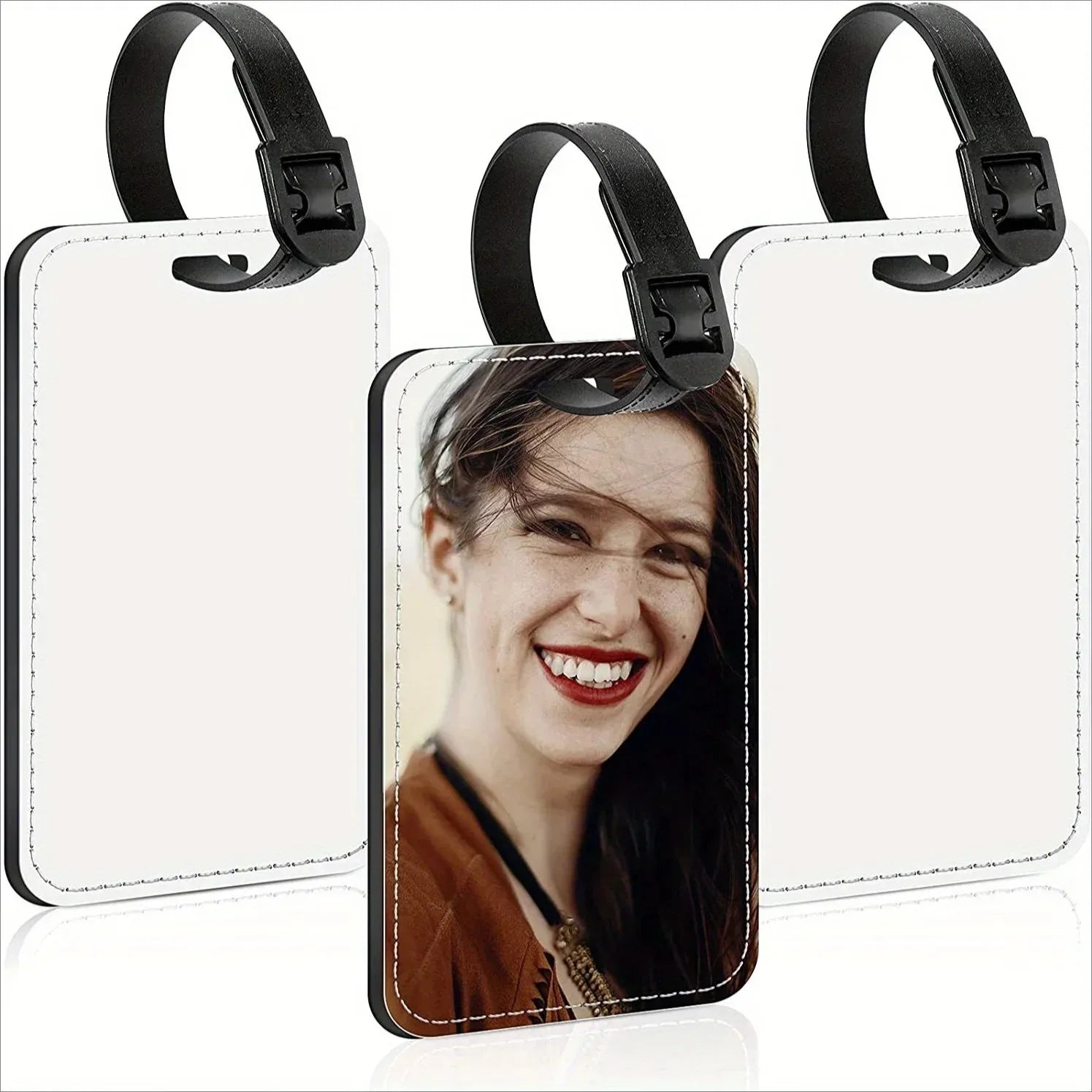 TRISJEM Personalized Photo Luggage Tag — Custom Suitcase & Backpack Accessory