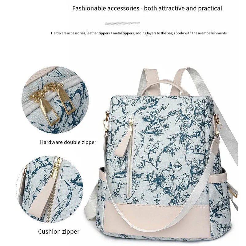 SPRINGOUT Women's Floral Backpack — Trendy Large-Capacity School Bag