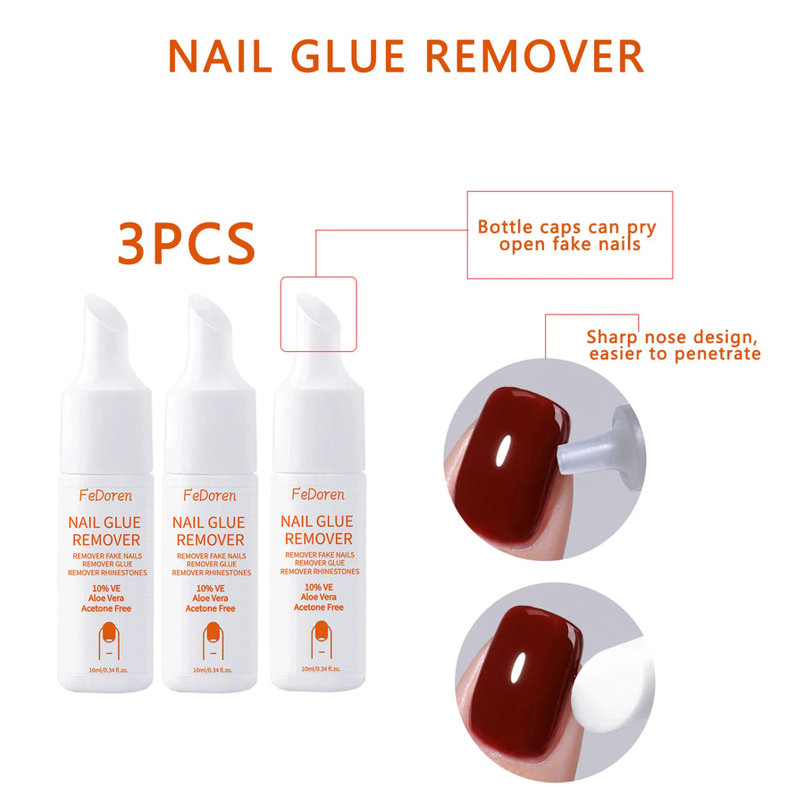 Nail Glue Remover Set — Easy Removal for Acrylics and Press-On Nails