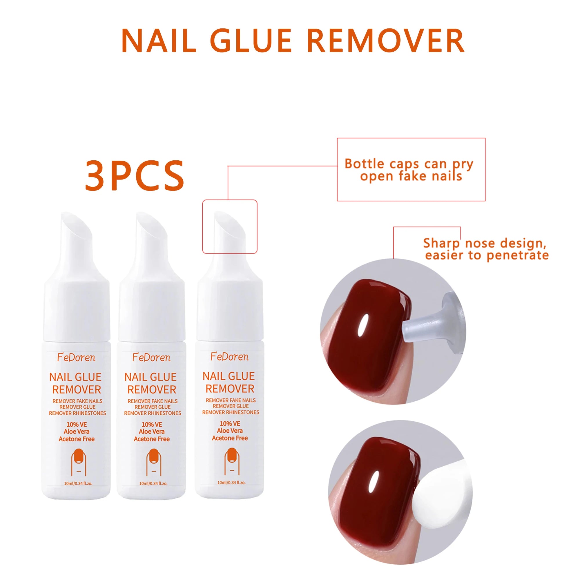 Nail Glue Remover Set — Easy Removal for Acrylics and Press-On Nails