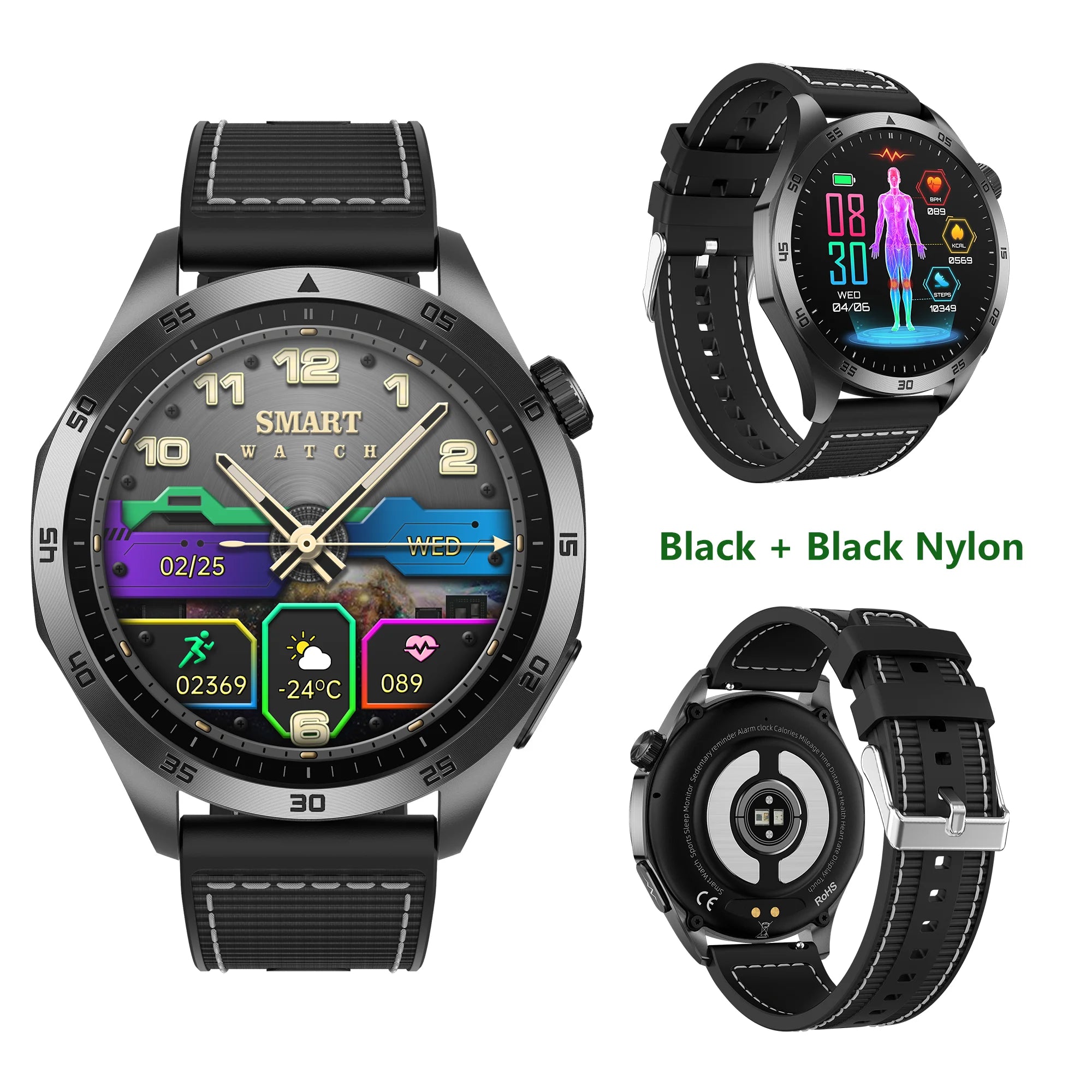 Marsyu Health Smart Watch — ECG & Blood Oxygen Monitoring, Bluetooth Call