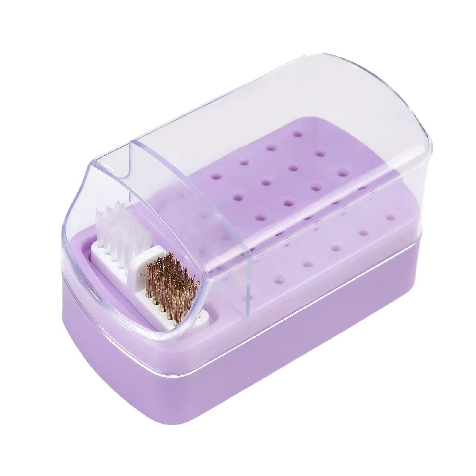30-Hole Acrylic Nail Polish Organizer — Transparent Dustproof Display Stand