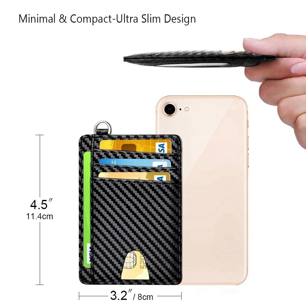 Minimalist Slim Wallet — RFID Blocking Credit Card Holder, Unisex Design