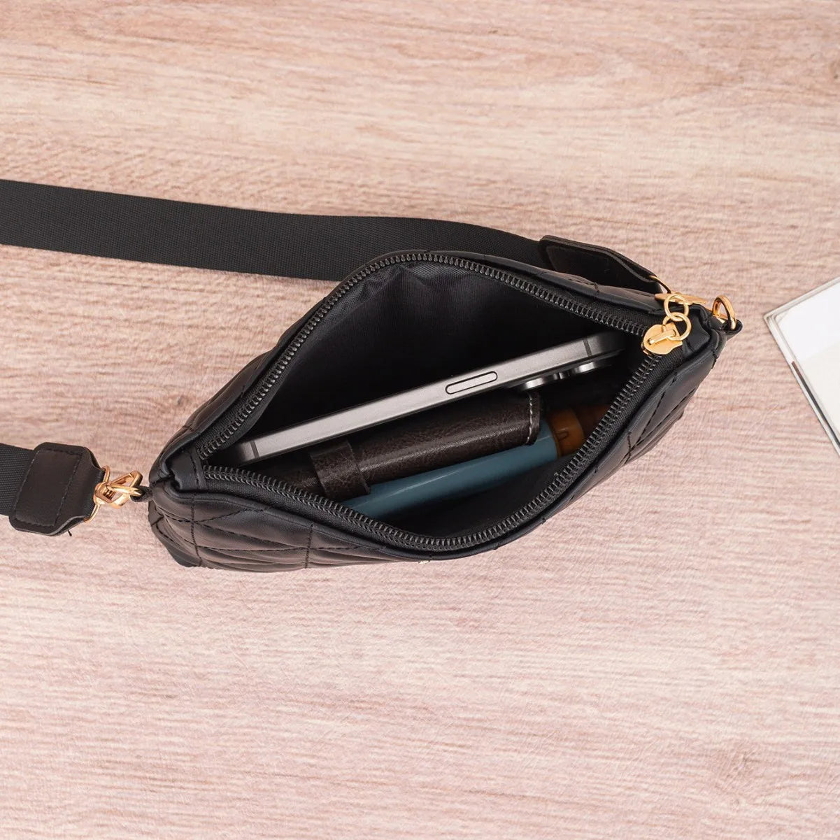 Embroidered Mini Square Handbag — Compact Phone Bag & Coin Purse
