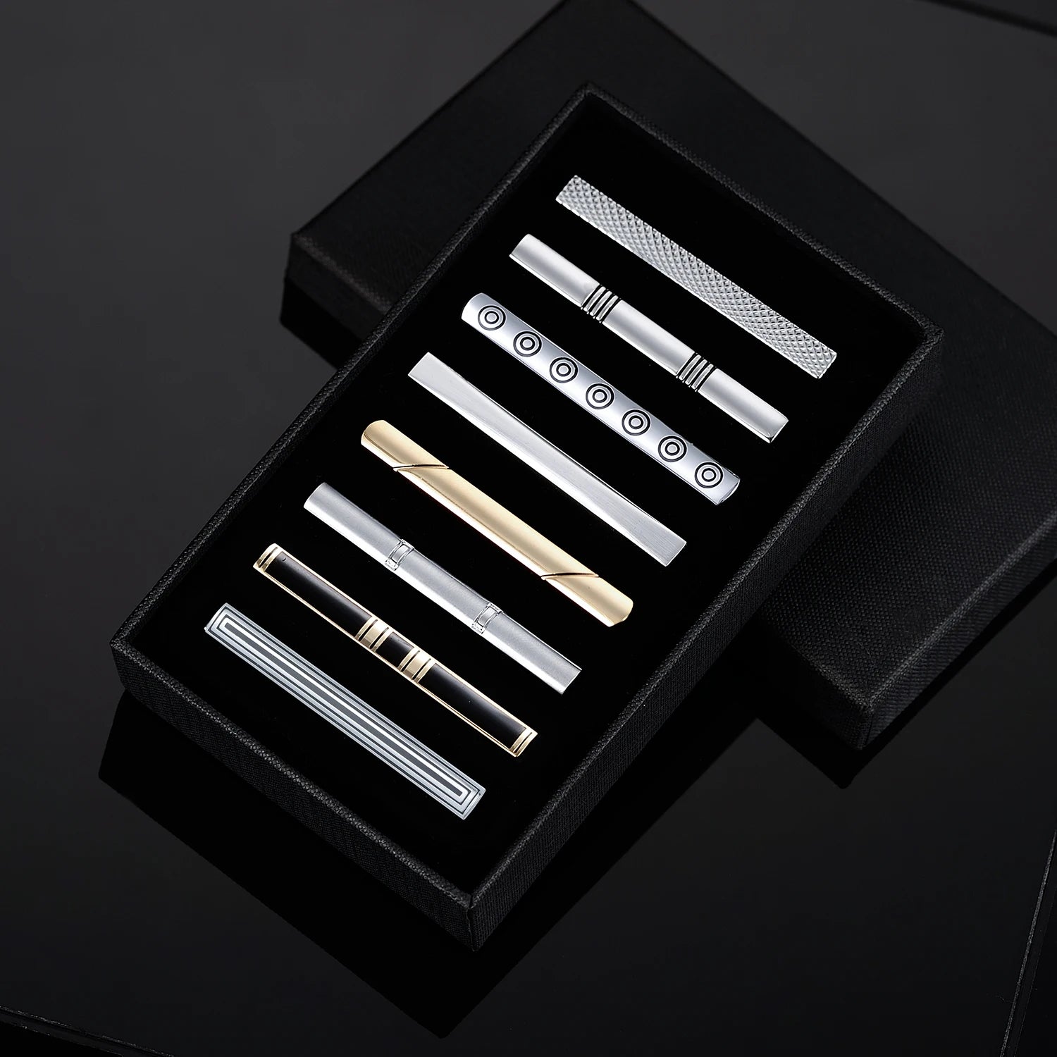 UJOY Men's Metal Tie Clip Set — Classic Business Accessory for Shirts