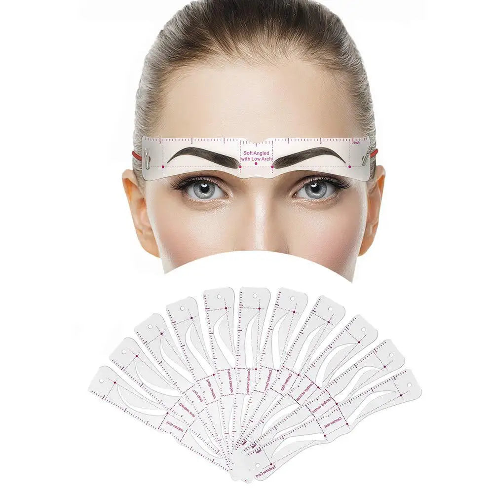 Eyebrow Stencil Set — Reusable Makeup Guide for Perfect Brows