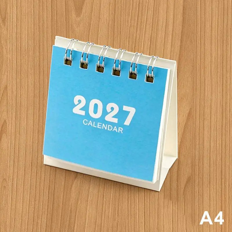 KOQZM 2027 Mini Desk Calendar — Portable Daily Planner for Home and Office