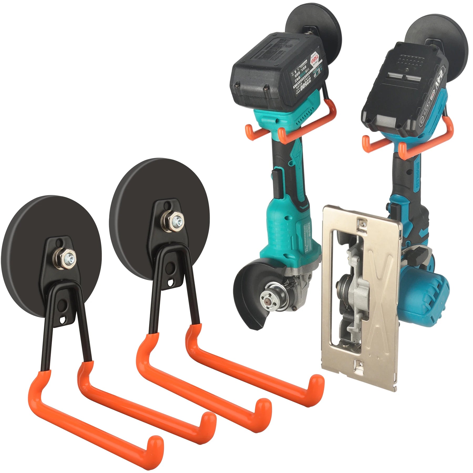 Heavy-Duty Magnetic Double Hooks — Anti-Scratch Tool & Garden Organizer