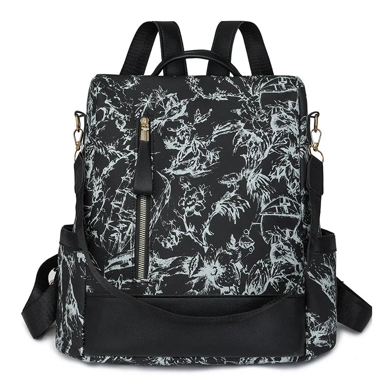 SPRINGOUT Women's Floral Backpack — Trendy Large-Capacity School Bag