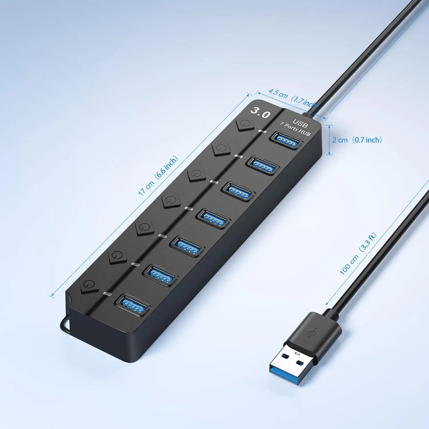 DIWROLY USB 3.0 Hub — High-Speed Multi-Port Expander for Laptops