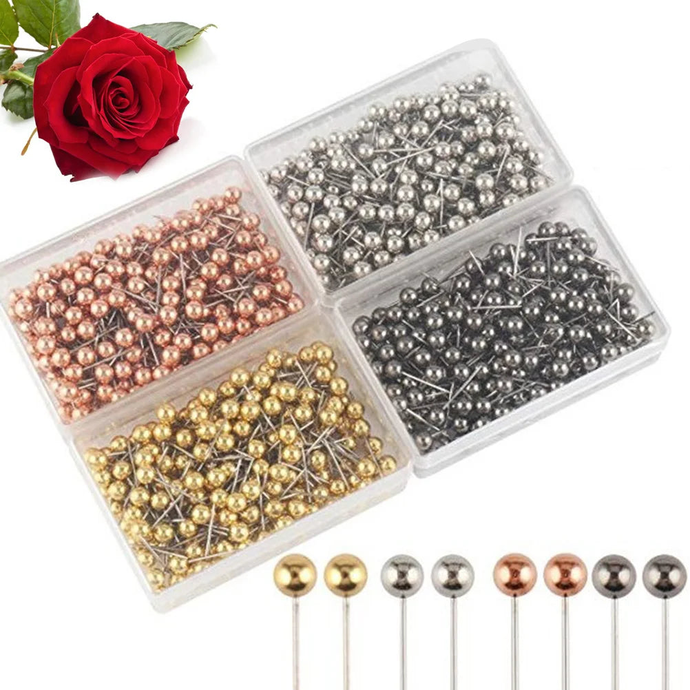 800pcs Round Map Flag Push Pins — Multi-Colored Tacks for Office & Home