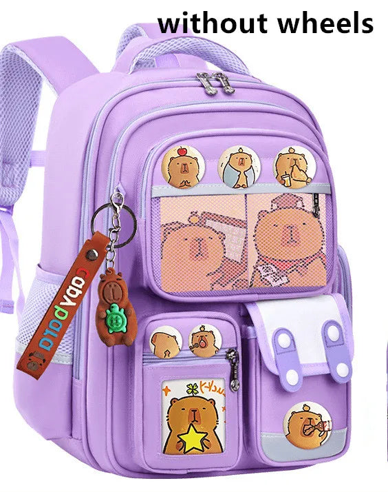 Kids Rolling School Bag — High Capacity Trolley Backpack with Wheels
