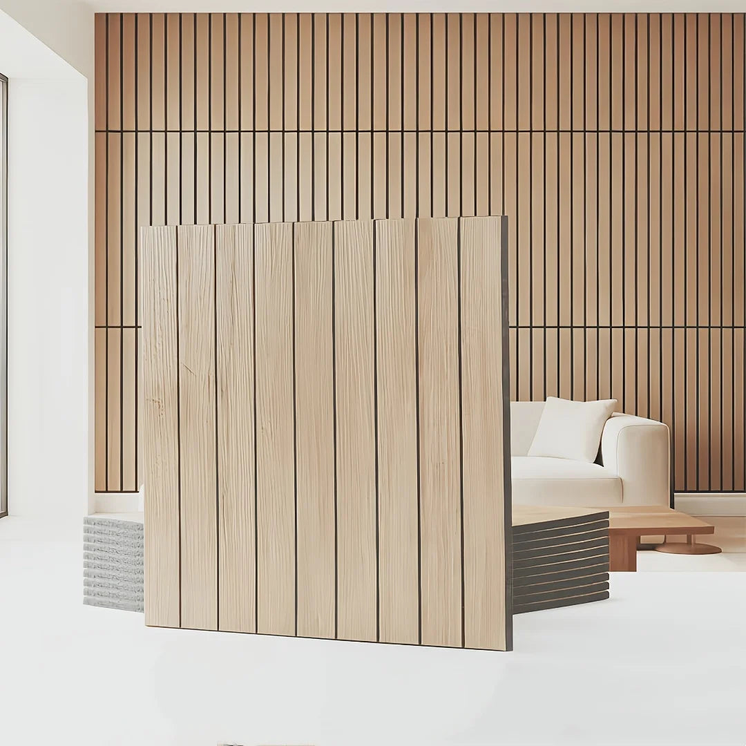 Peel and Stick Wood Slat Wall Panels — Decorative Self-Adhesive Accent, 10pcs