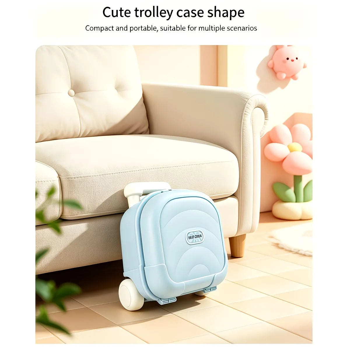 Telescopic Handle Travel Suitcase — Durable ABS Material for Commuting