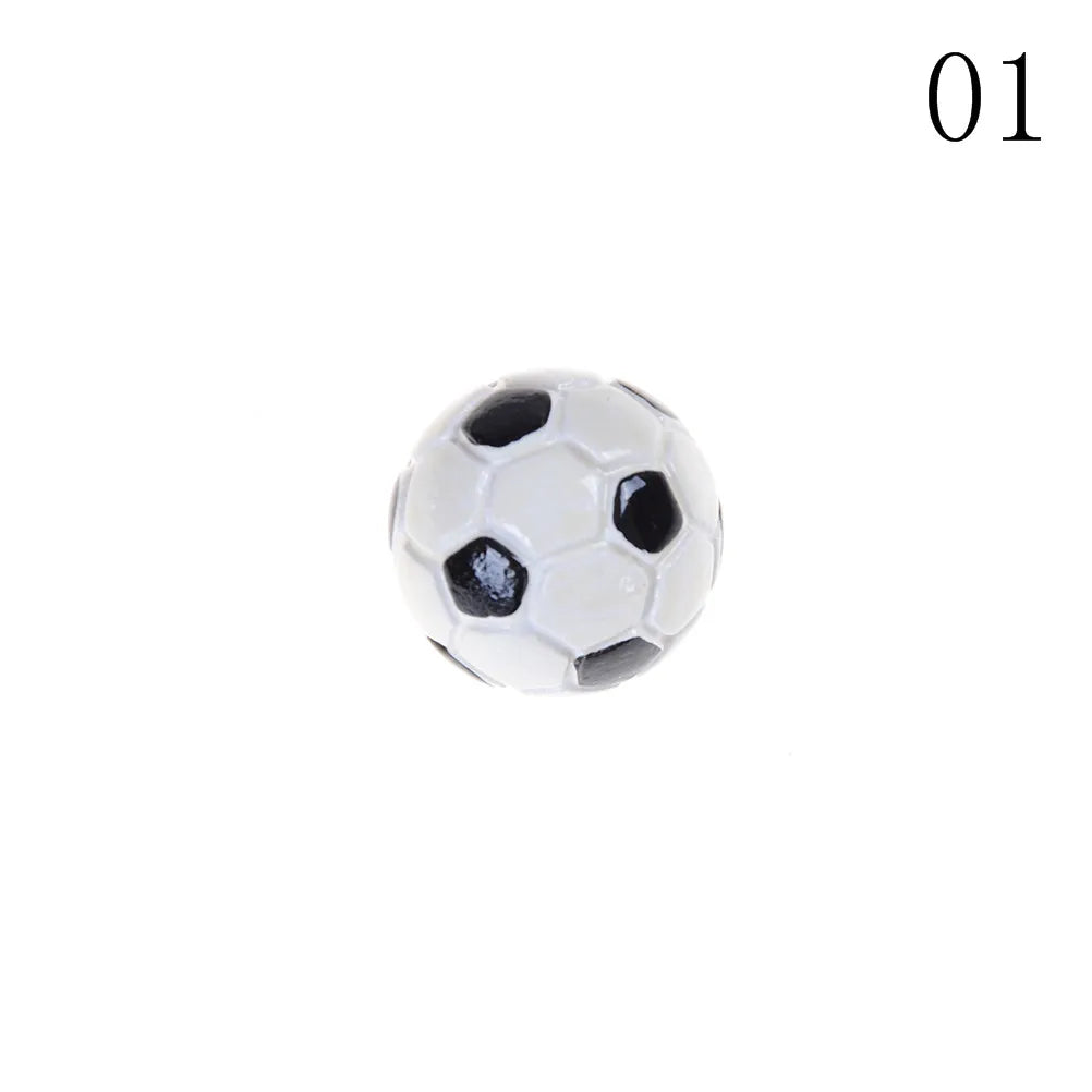 Miniature Sports Ball Decor — Scale Model Soccer, Football, or Basketball