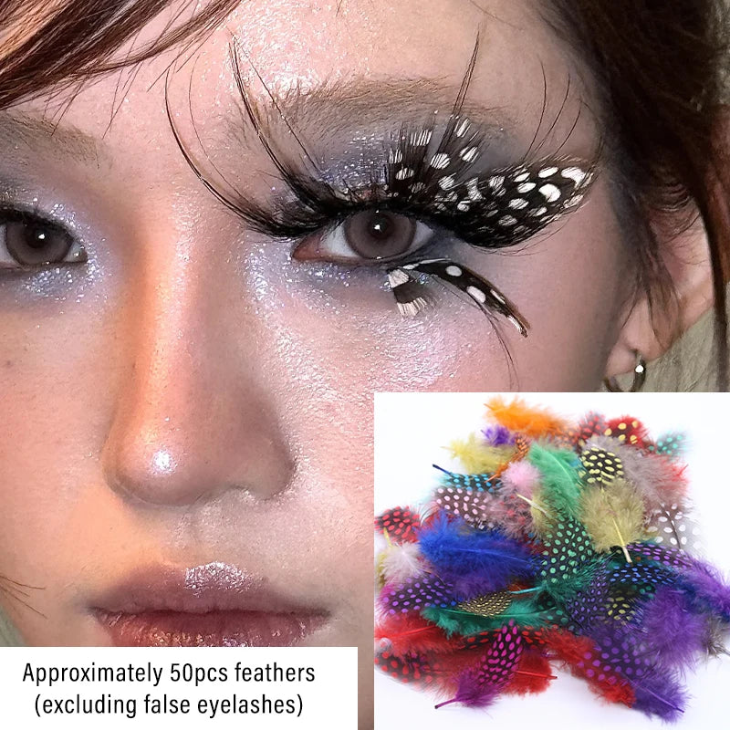Artistic Butterfly Feather Eyelash Decor — Creative DIY Makeup Accents