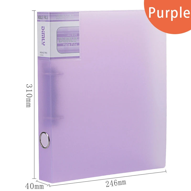HUALIWEN A4 Binder Folder — Durable 2-Hole Document Organizer
