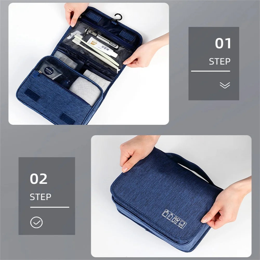 Travel Toiletry Bag — Waterproof Cosmetic Case