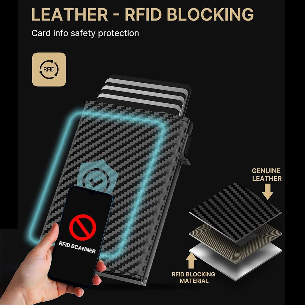 FZCSPEED Slim Pop-Up Wallet — RFID Blocking Aluminum Card Holder