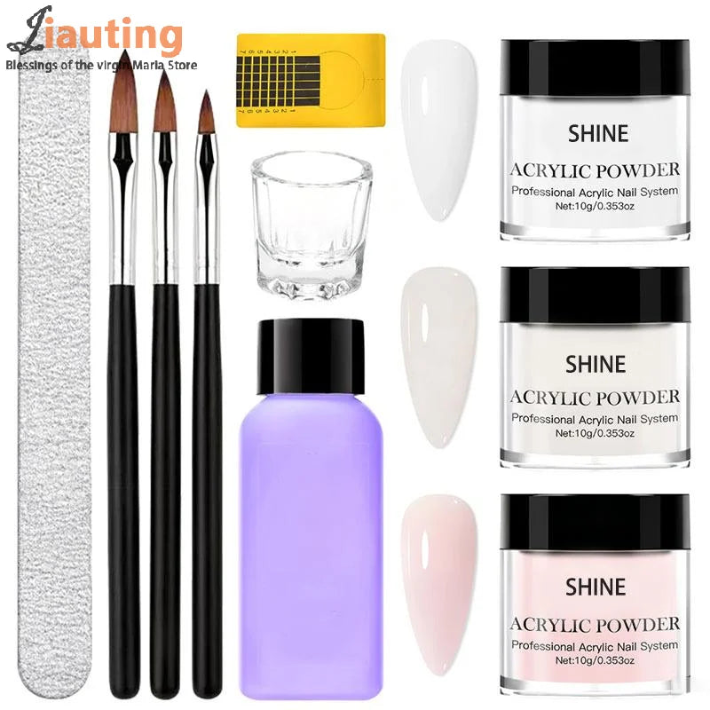 Jiauting Acrylic Nail System Kit — Professional Extension & Carving Set