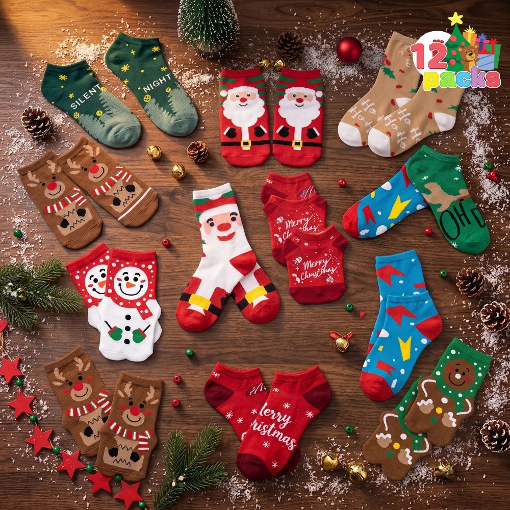 Joyfy Christmas Advent Calendar — 12 Days of Warm Cotton Socks