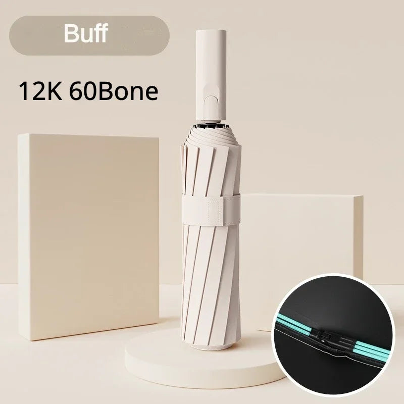 Automatic Windproof Umbrella — Large UV Protection Folding Rain Umbrella