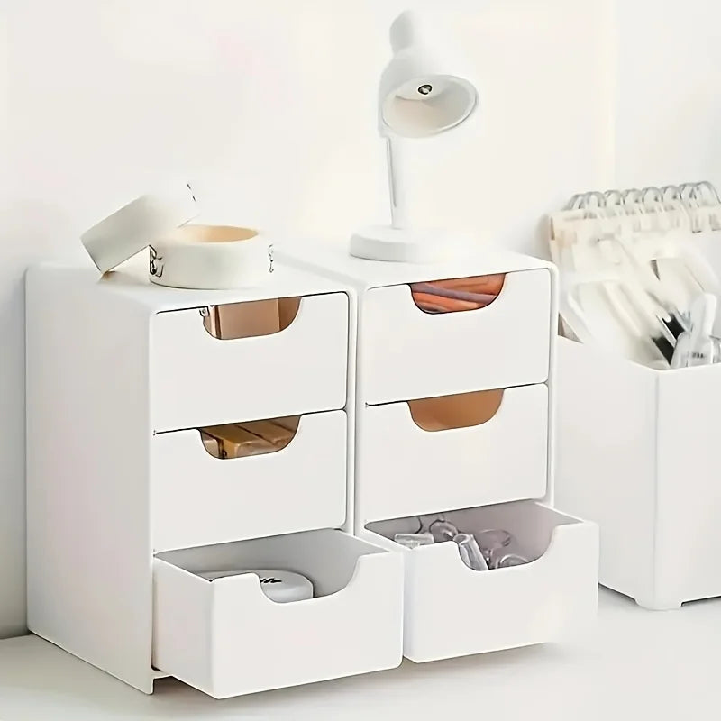 Chic 3-Tier Desk Organizer — Multi-Purpose Storage with Drawers