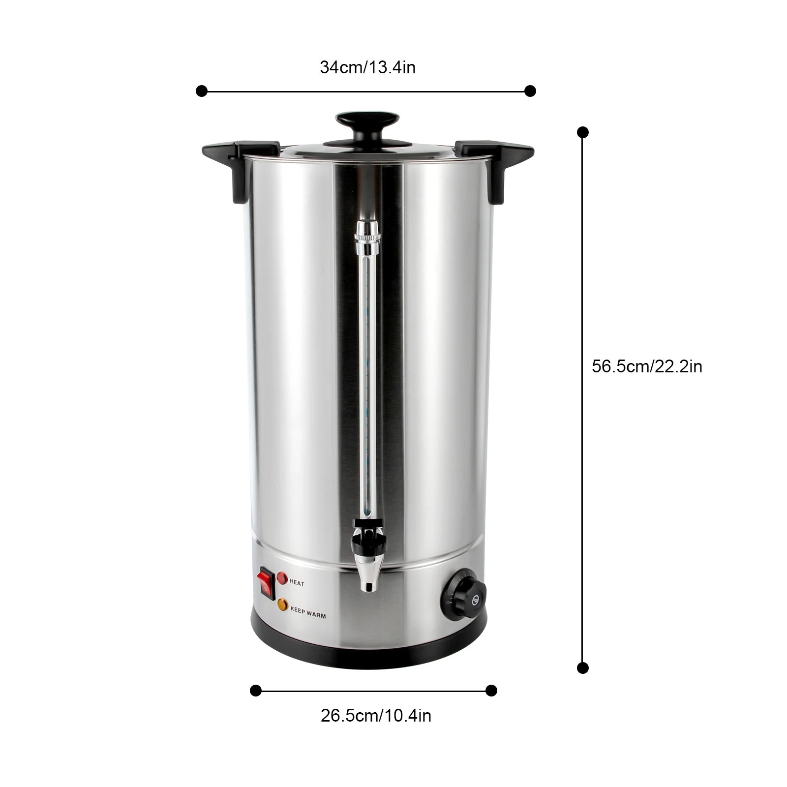 Stainless Steel Coffee Urn — 25L Large Capacity Beverage Server