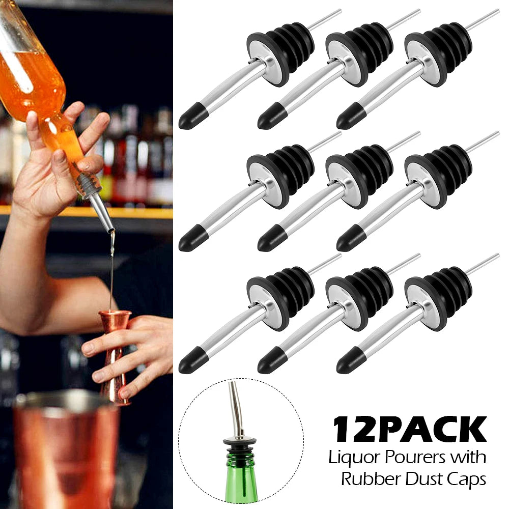 Stainless Steel Bottle Pourer — Precision Liquor and Oil Dispenser Spout