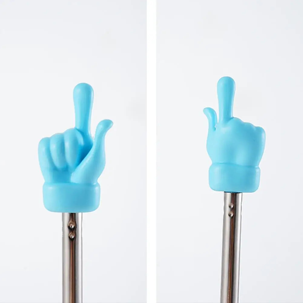 Retractable Finger Design Teacher Pointer — Telescopic Stainless Steel Teaching Stick