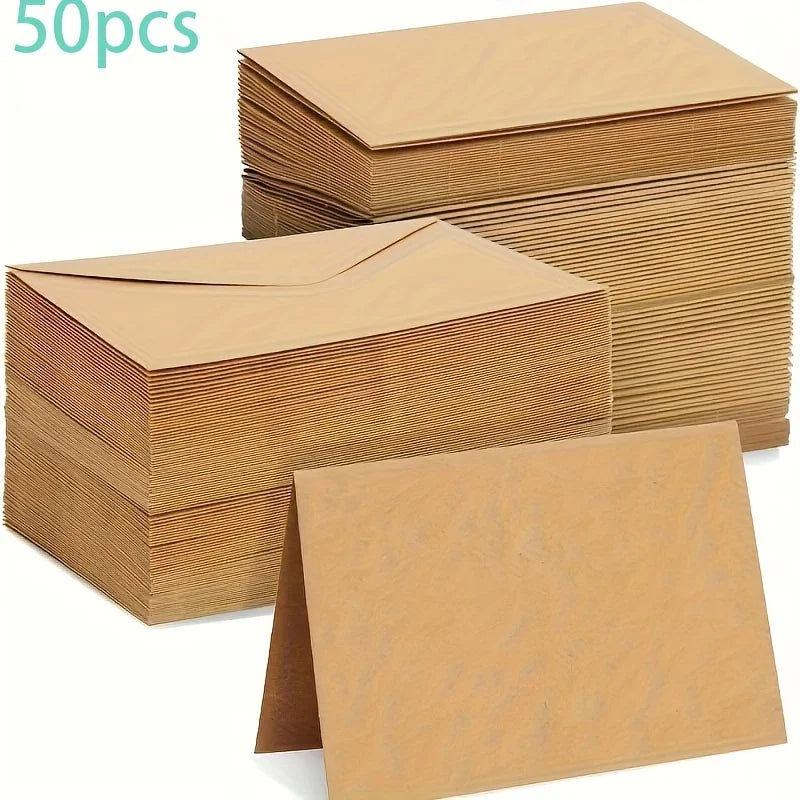 Premium Kraft Paper Envelopes — Versatile Stationery for DIY Cards & Invitations
