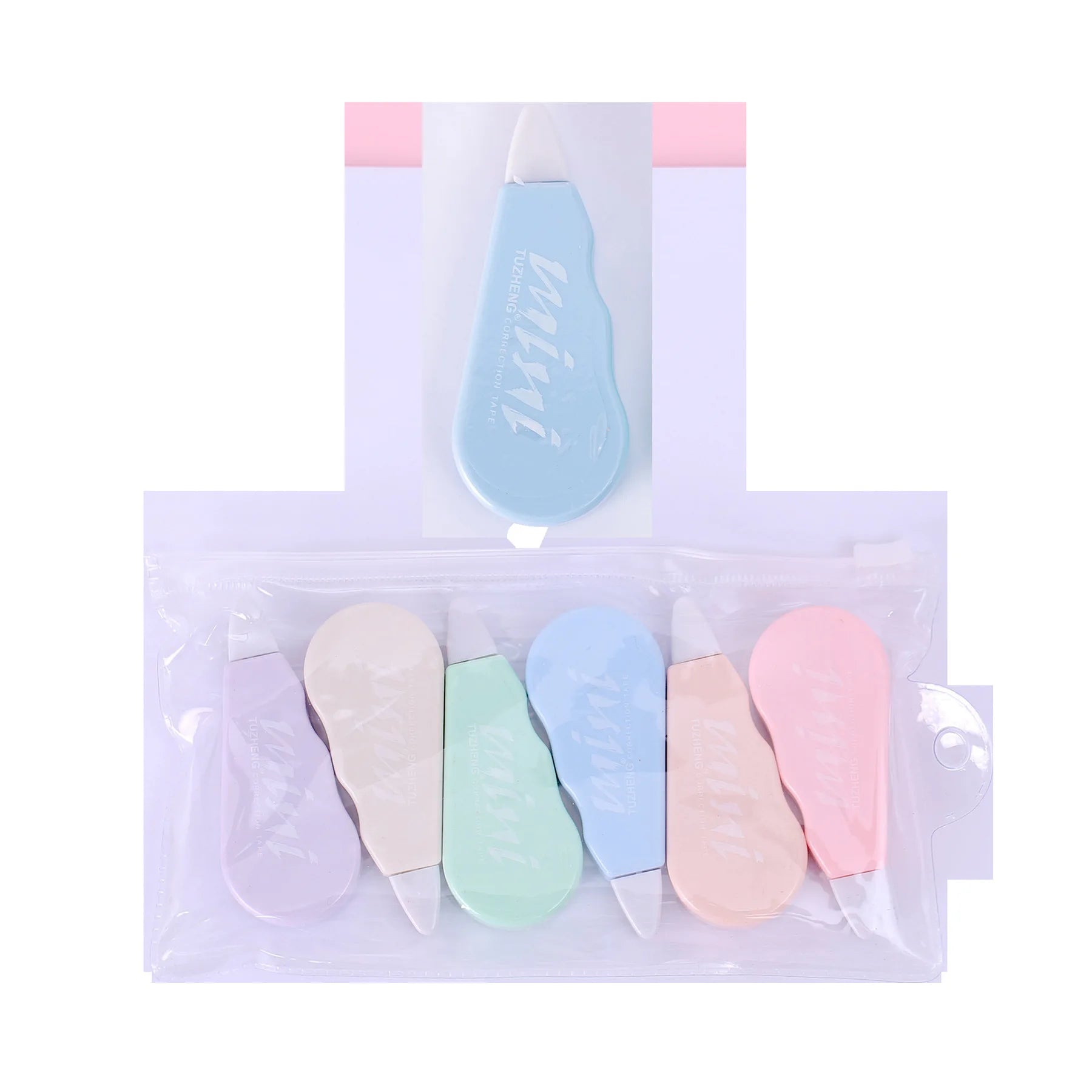 Lytwtw's Macaron Correction Tape Set — Cute Pastel Stationery for School and Office