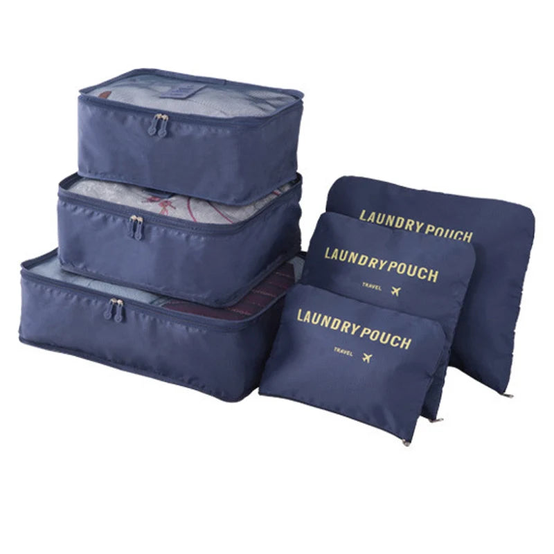 Travel Storage Bag Set — Waterproof Organizer for Cosmetics and Luggage
